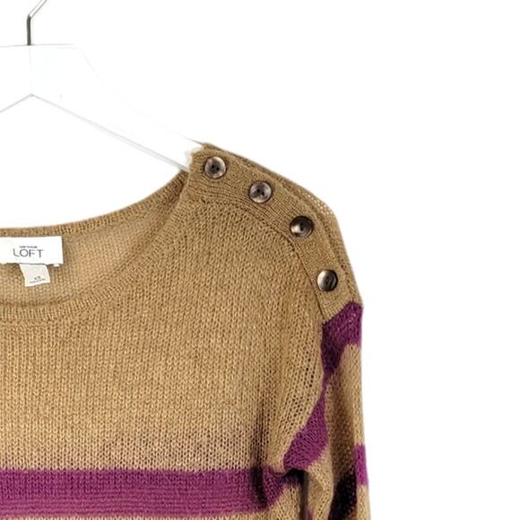 4/$20 LOFT Ann Taylor Mohair Blend Open Weave Crewneck Pullover Sweater Size XS - Picture 5 of 5